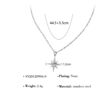 Black Starburst Pendant Necklace