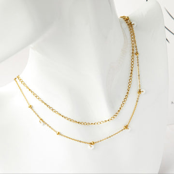 Gold Twisted Link Chain Necklace
