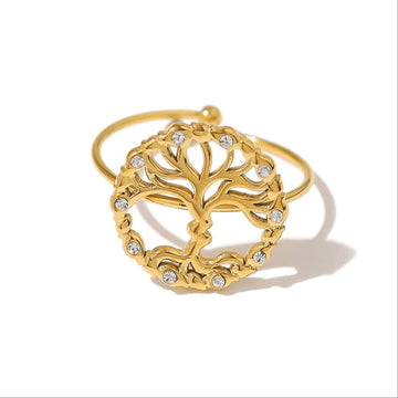 Golden Vine Adjustable Ring-18mm