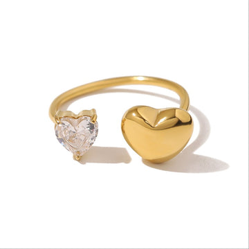 Double Heart Twist Ring-17mm