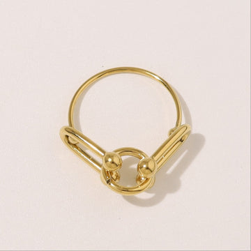 Knot Detail Polished Ring-17mm