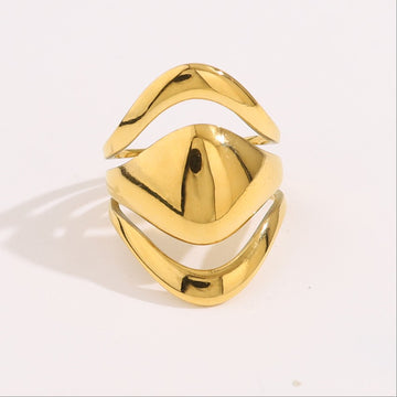 Golden Maze Statement Ring-18mm