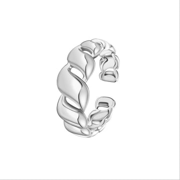 Chunky Twist Band - Silver-18mm