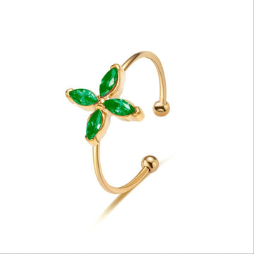 Green Butterfly Wrap Ring-18mm