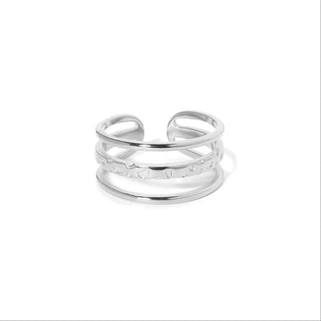 Triple Wave Band - Silver-18mm