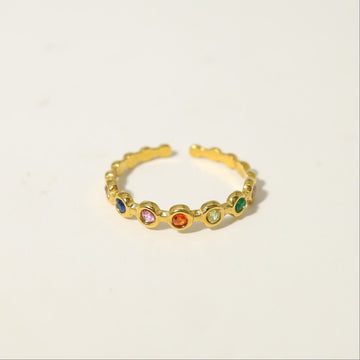 Sunset Hues Crystal Ring-17mm