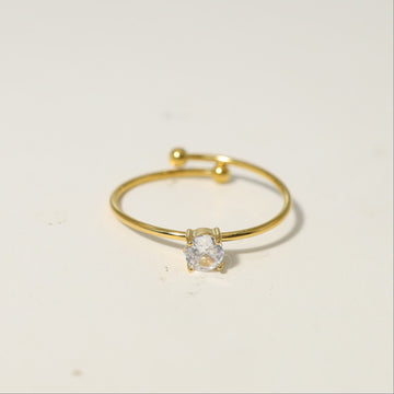 Classic Solitaire Gold Ring-17mm