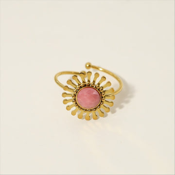 Pink Solar Bloom Ring-17mm