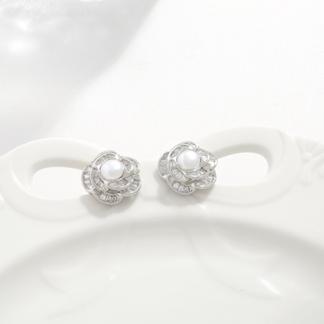 Luxe Stone Circle Studs