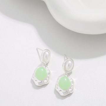 Mint Green Drop Earrings