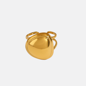 Sculpted Dome Gold Ring-18mm