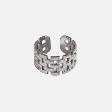 Silver Weave Wide Band-18mm