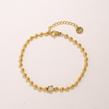 Golden Heart Charm Bracelet