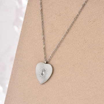 Silver Heart Pendant Necklace