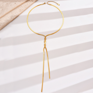 Long Bar Drop Y Necklace