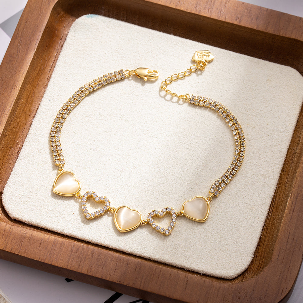 Rose Gold Clover Chain Bracelet