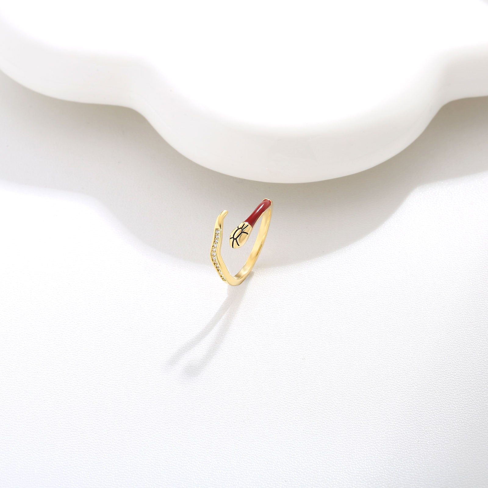 Cherry Blush Accent Ring  17mm