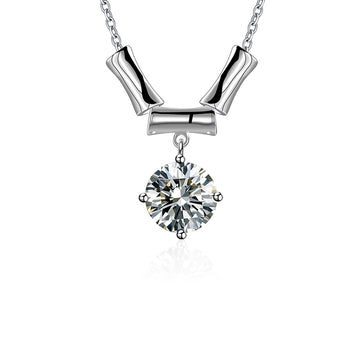 Bold Bar Drop Crystal Necklace