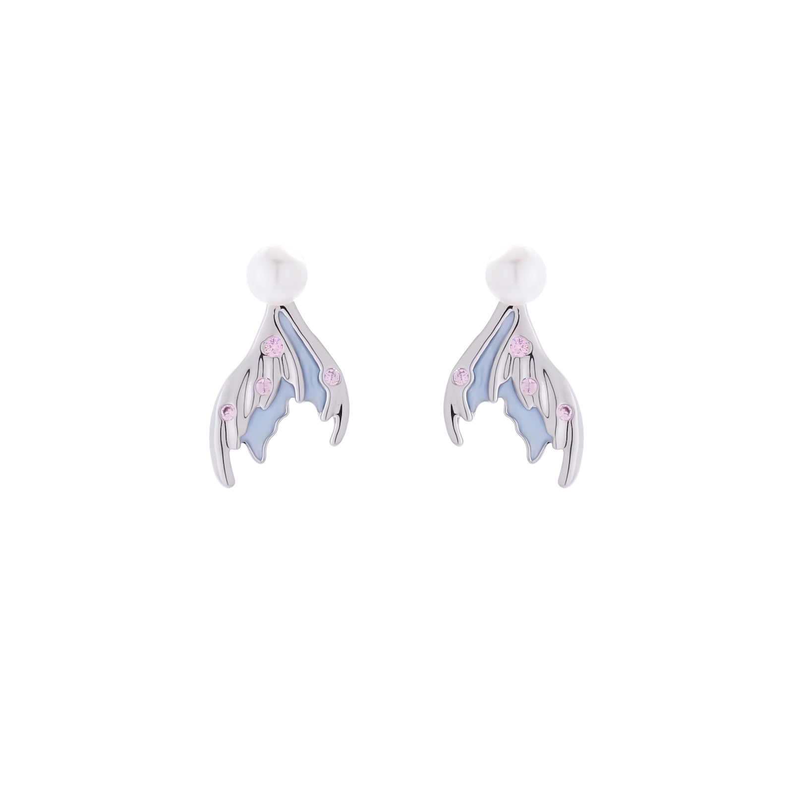Fish Tail Pearl Studs