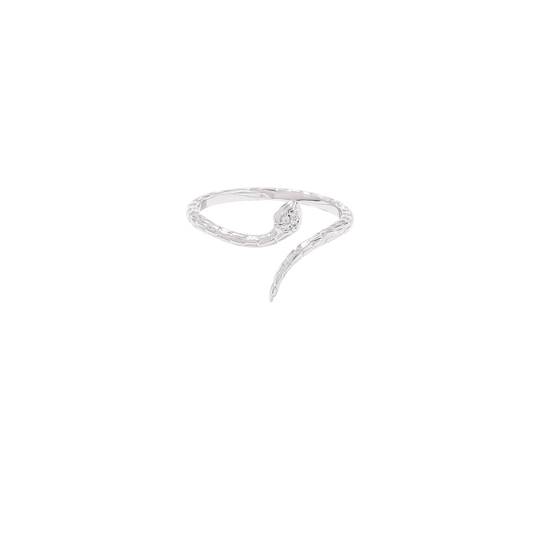 Silver Split Snake Ring  17mm