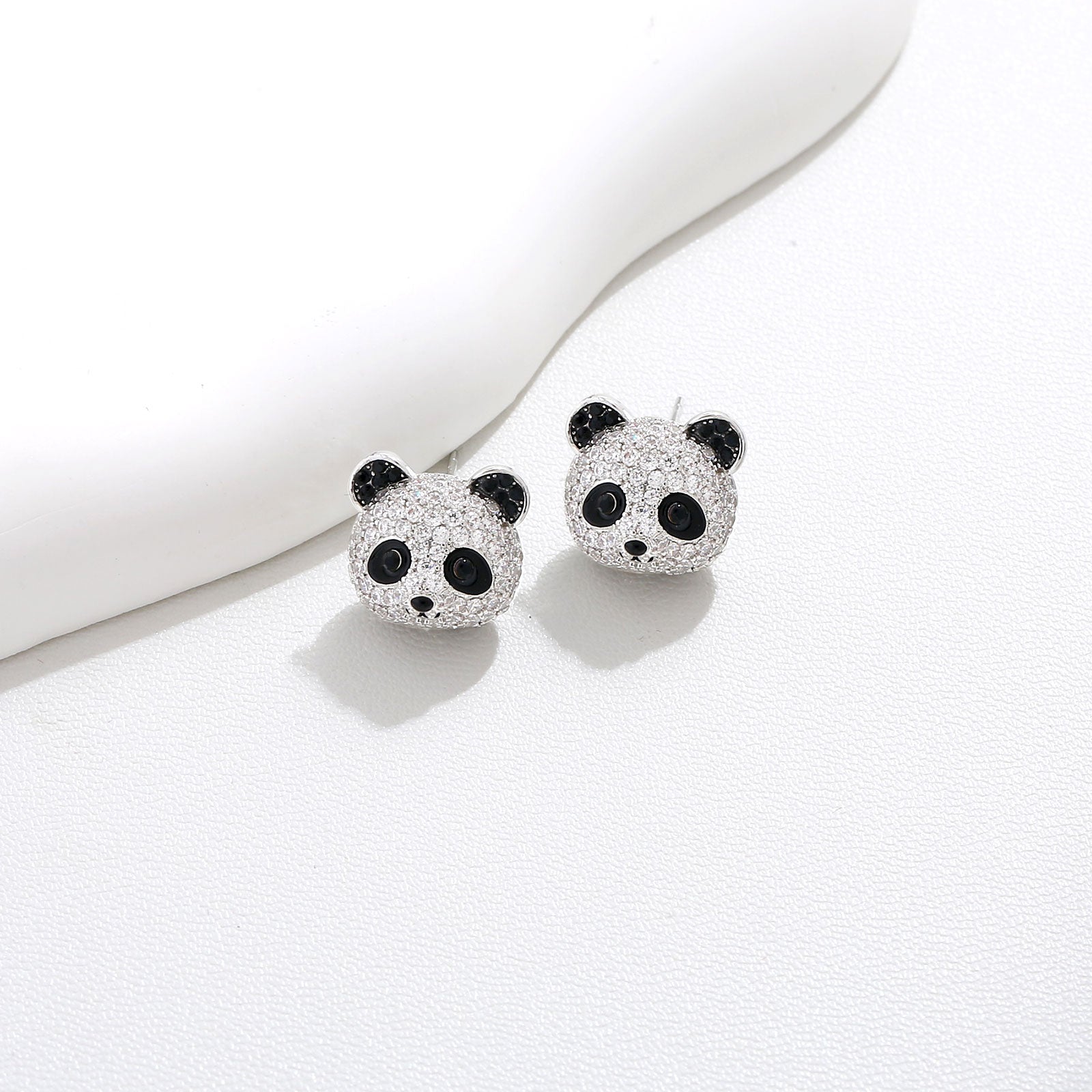 Panda Face Stud Earrings