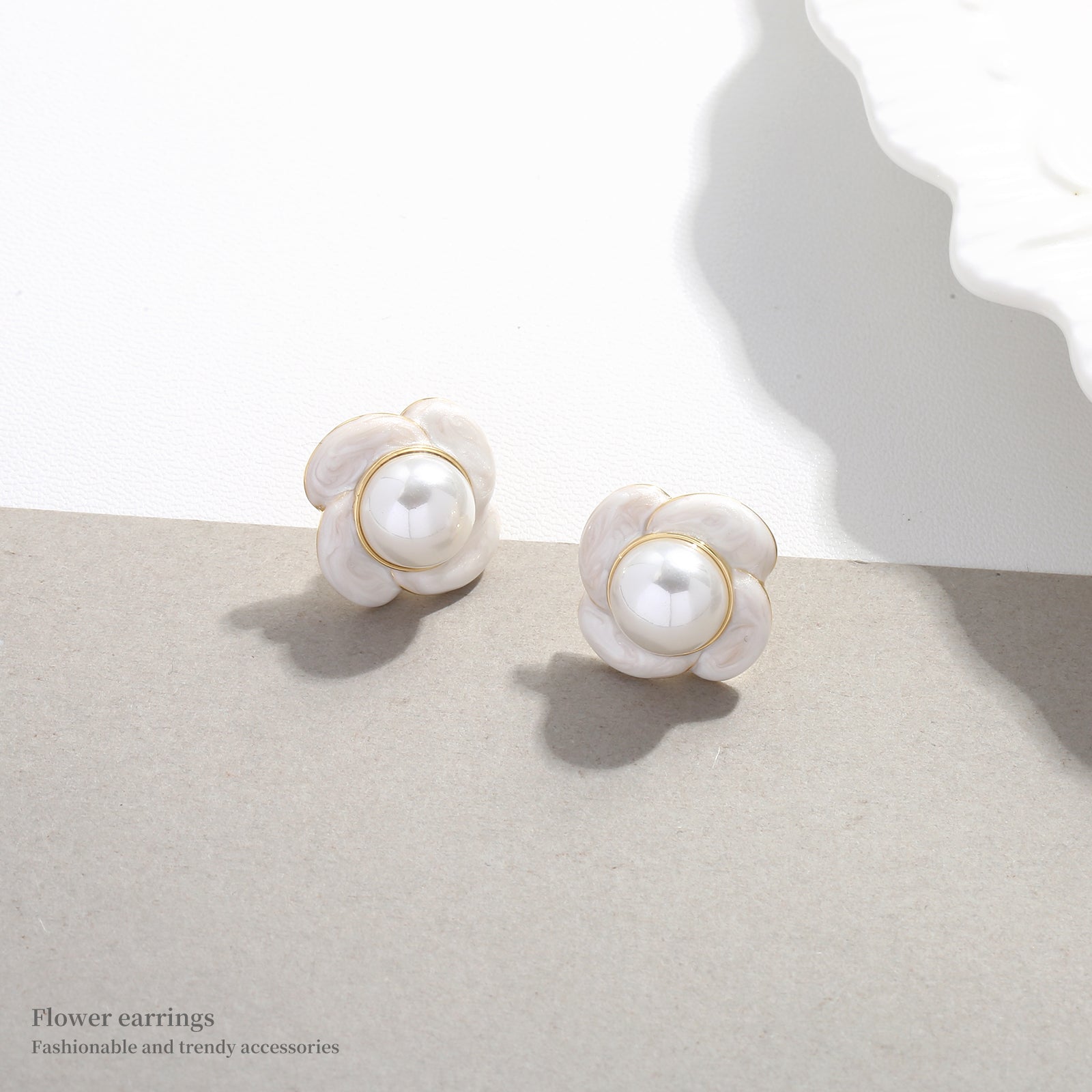 Silver Pearl Bloom Studs