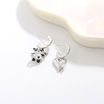 Panda Charm Drop Earrings