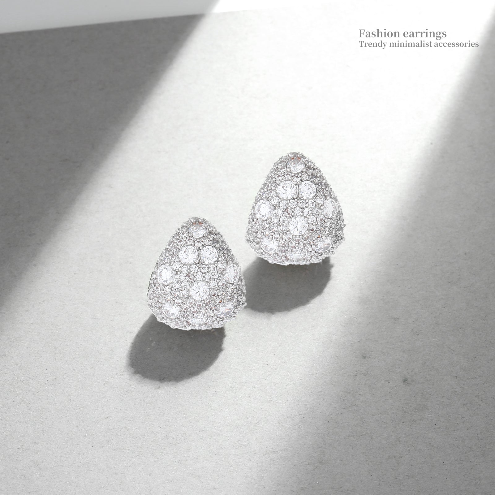 Pear-Cut Ice Studs
