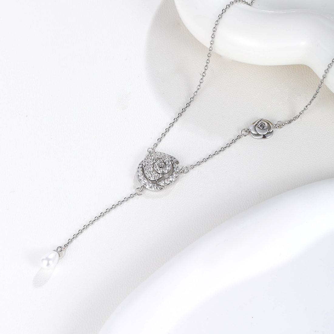 Silver Spiral Pendant Necklace