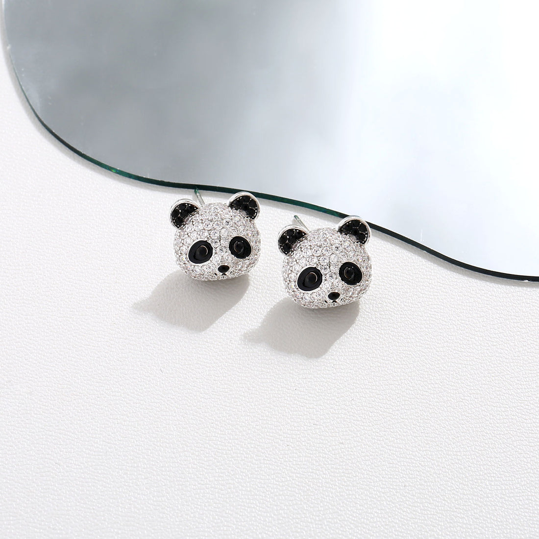 Panda Face Stud Earrings