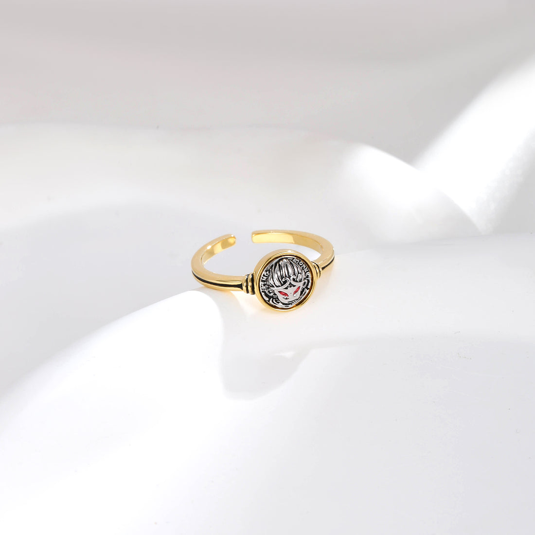 Iridescent Crystal Heart Ring  17mm