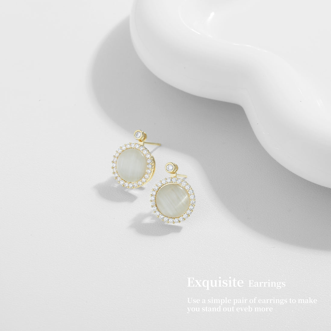 Moonlit Mist Pearl Studs