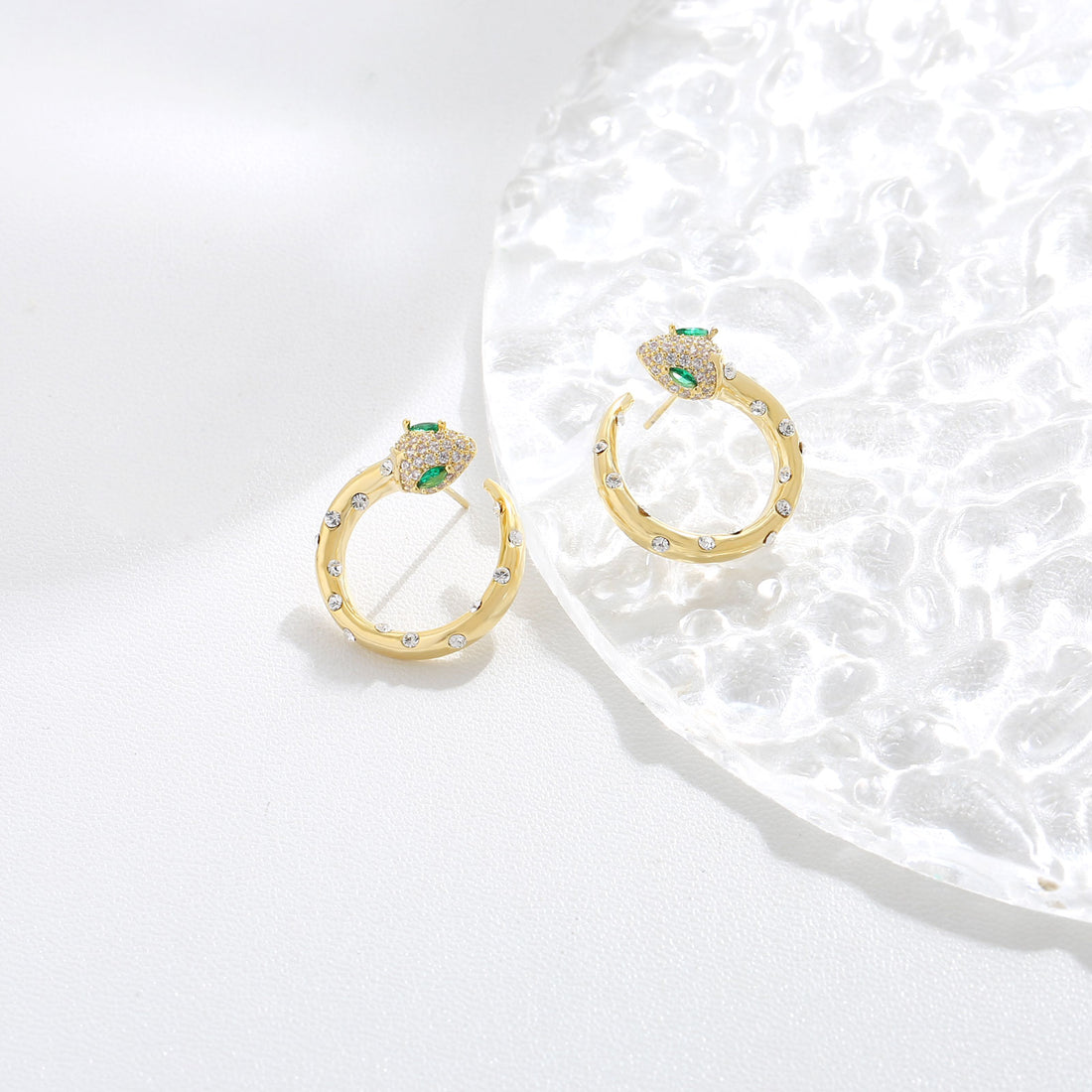 Delicate Gold Leaf Hoops