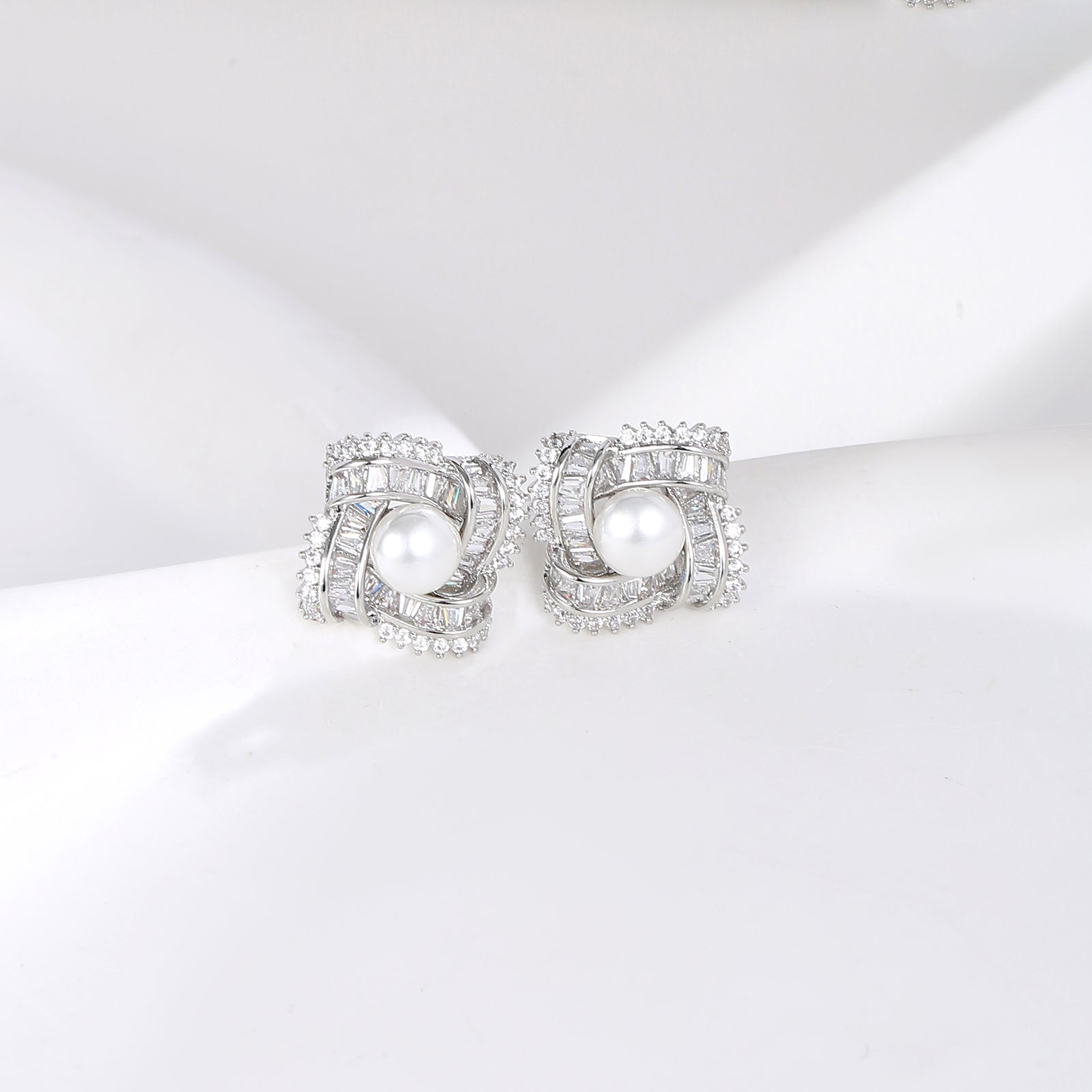 Pearl Blossom Stud Earrings