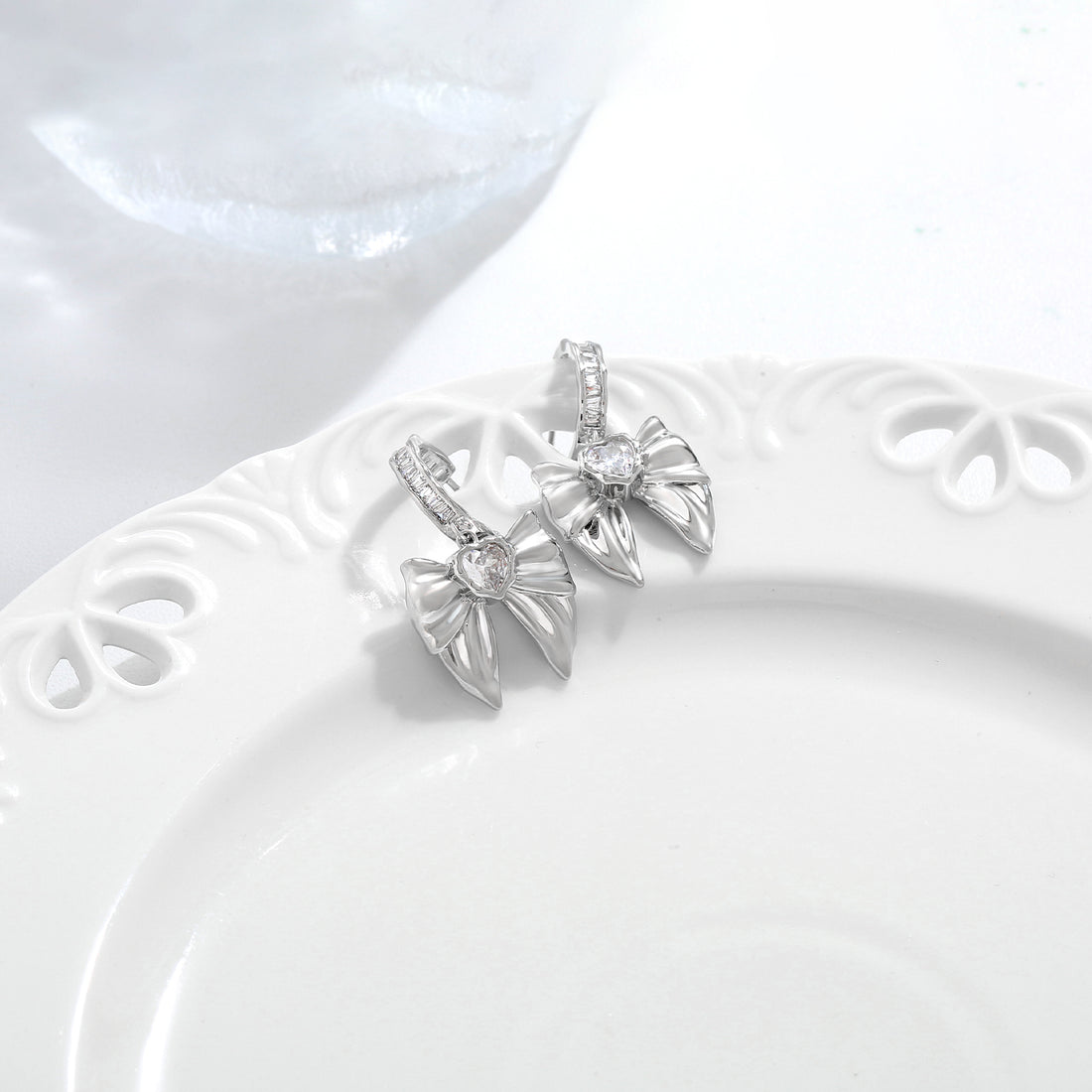 Frosted Bow Studs