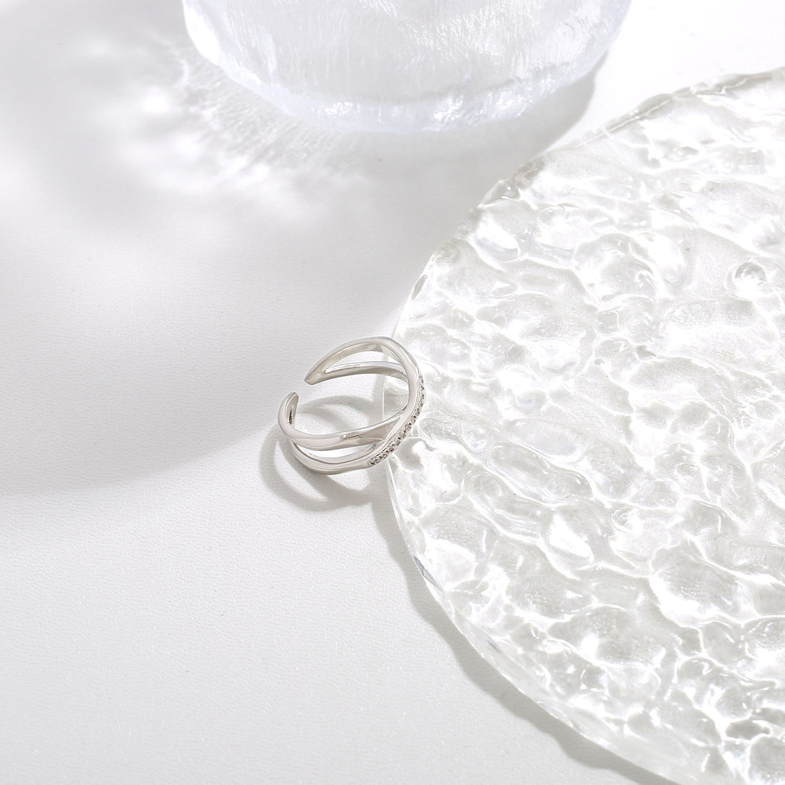 Abstract Open Band Ring 17mm
