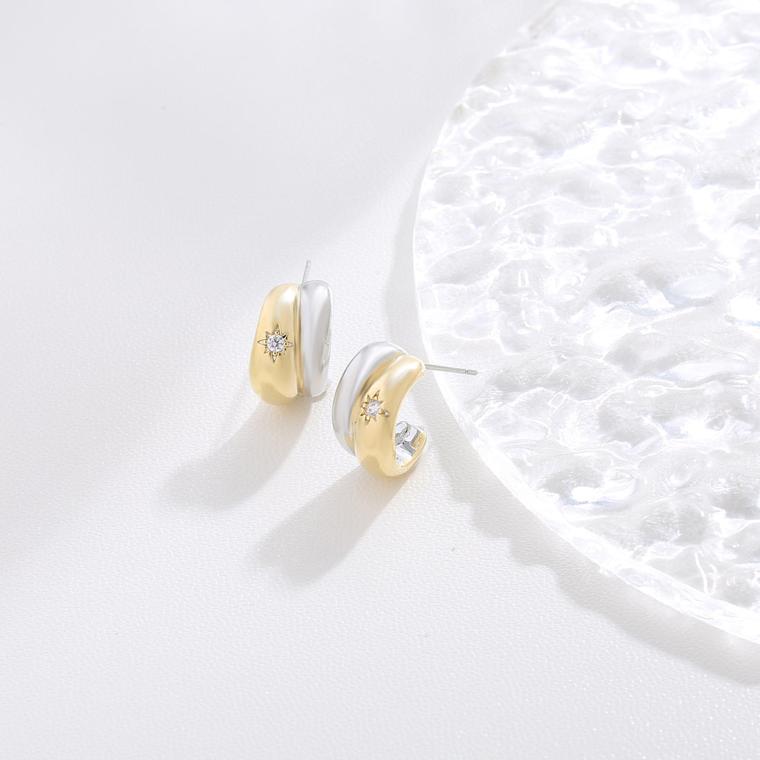 Two-Tone Petite Studs