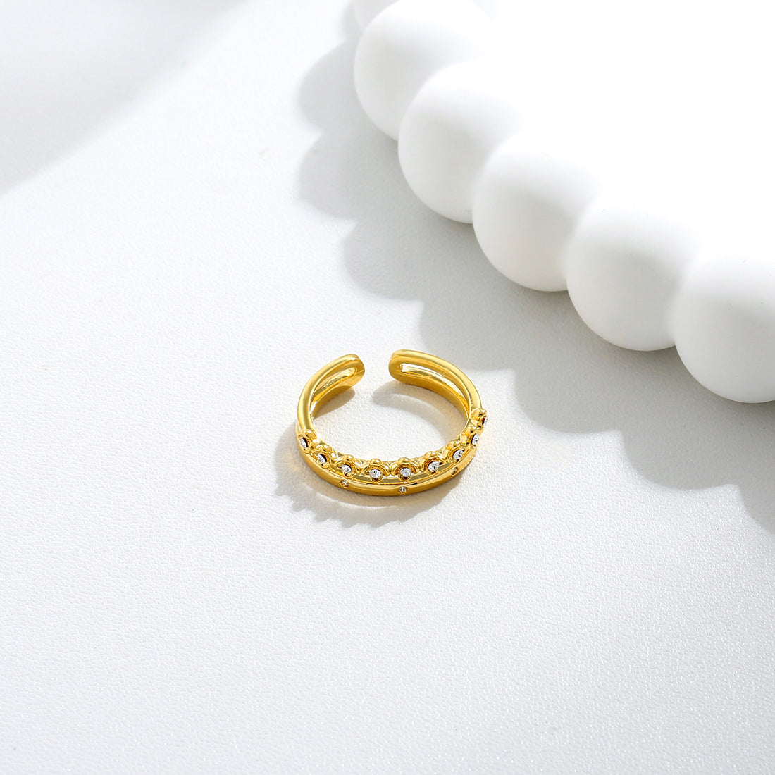 Twisted Band Gold Ring  17mm