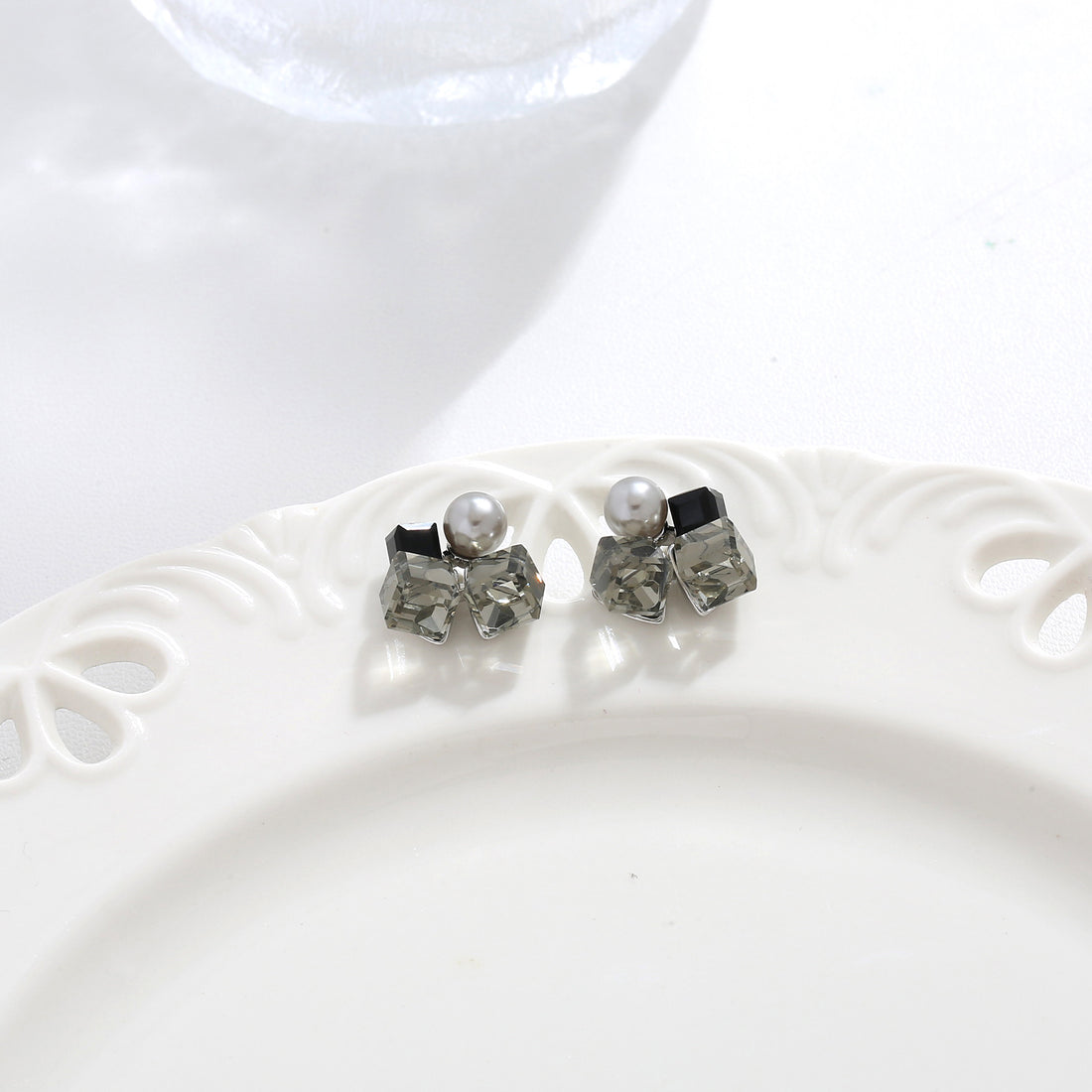 Black Crystal Cluster Studs