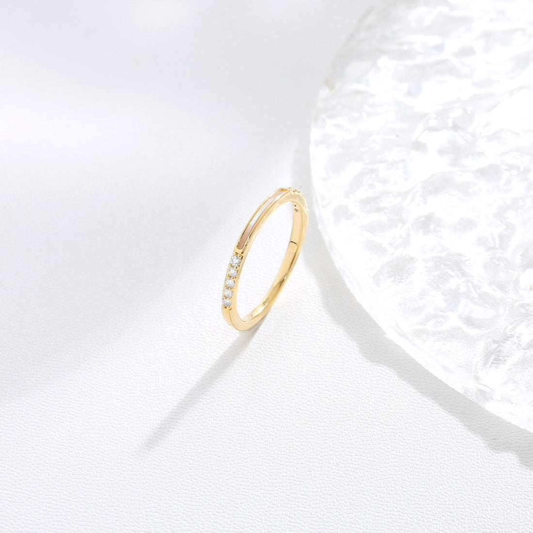 Gold Slim Bar Ring 17mm