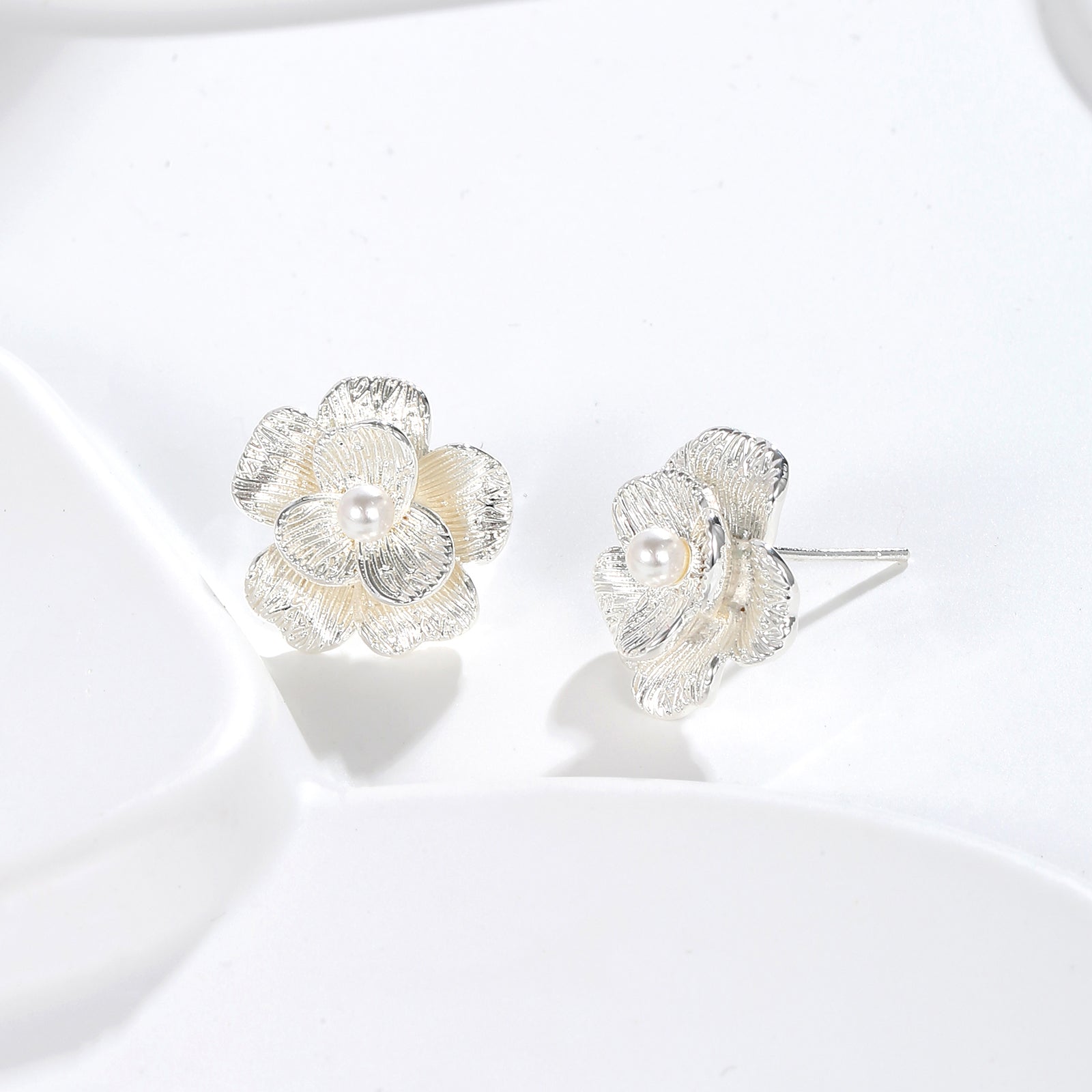 Transparent Floral Studs