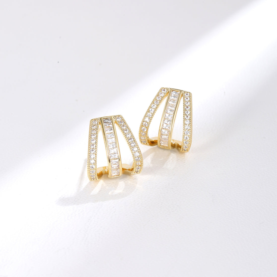 Golden Cascade Hoops