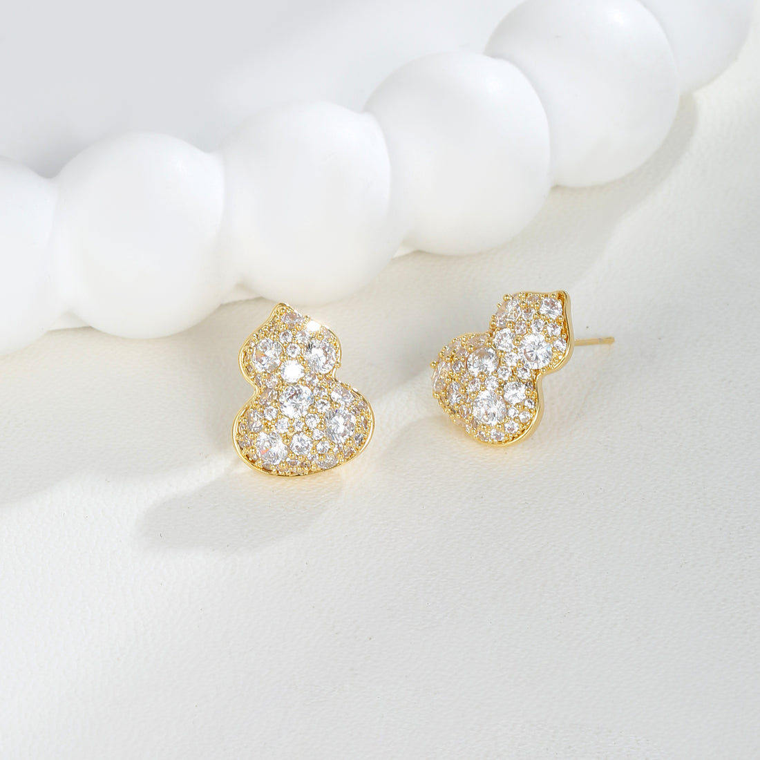 Golden Bloom Flower Studs