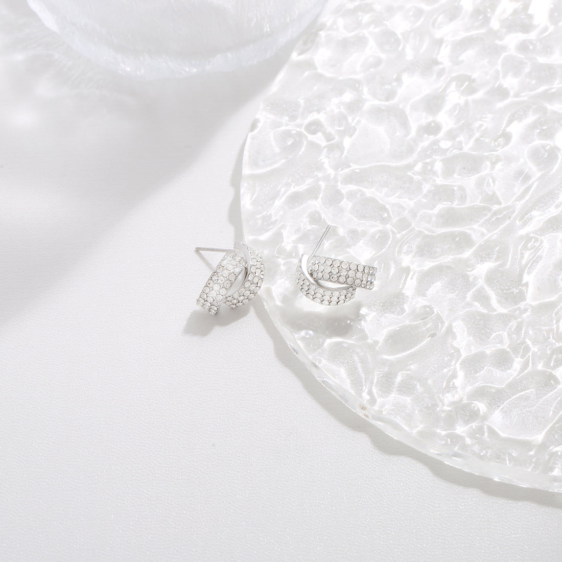 Silver Wing Drop Studs