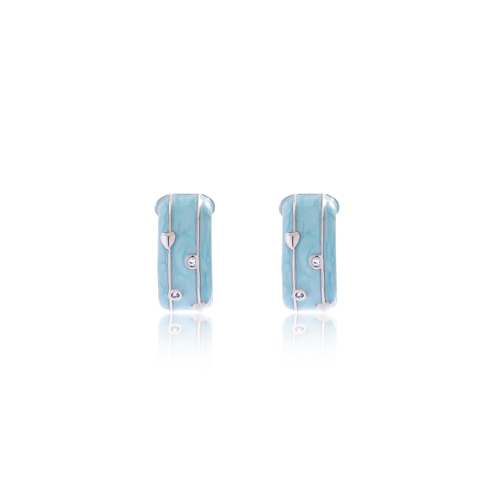 Blue Waterdrop Hoops