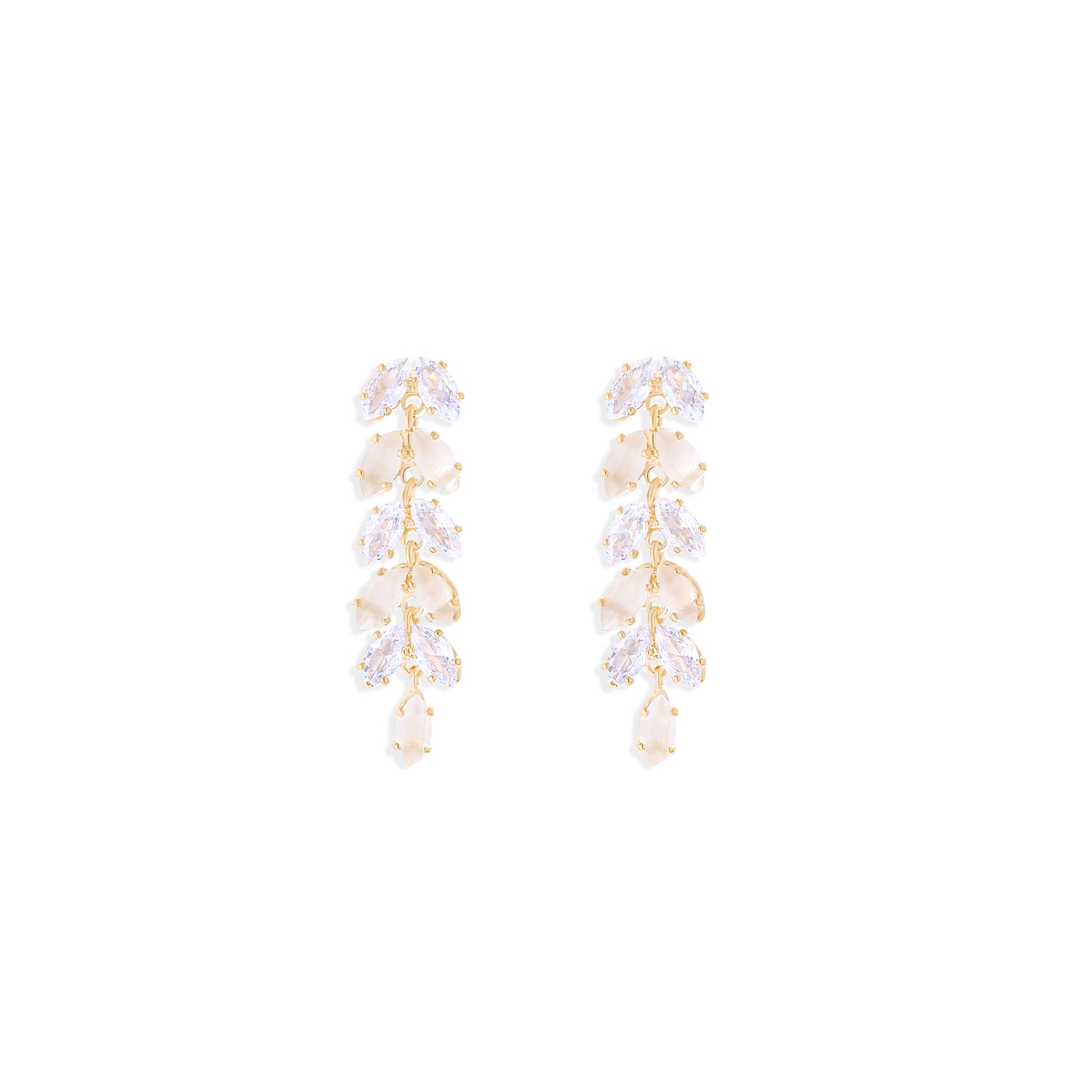 Golden Vine Thread Earrings