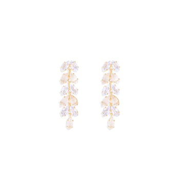 Golden Vine Thread Earrings