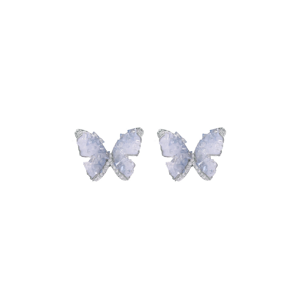 Glitter Wing Butterfly Studs