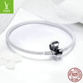 Silver bracelet with a clasp on a white background, featuring the YIZIV brand.