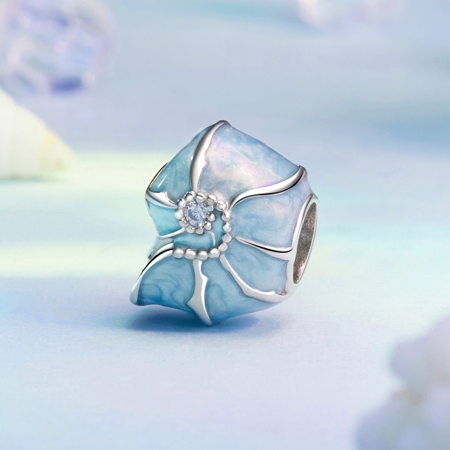 Blue Enamel Ocean Shell Charm